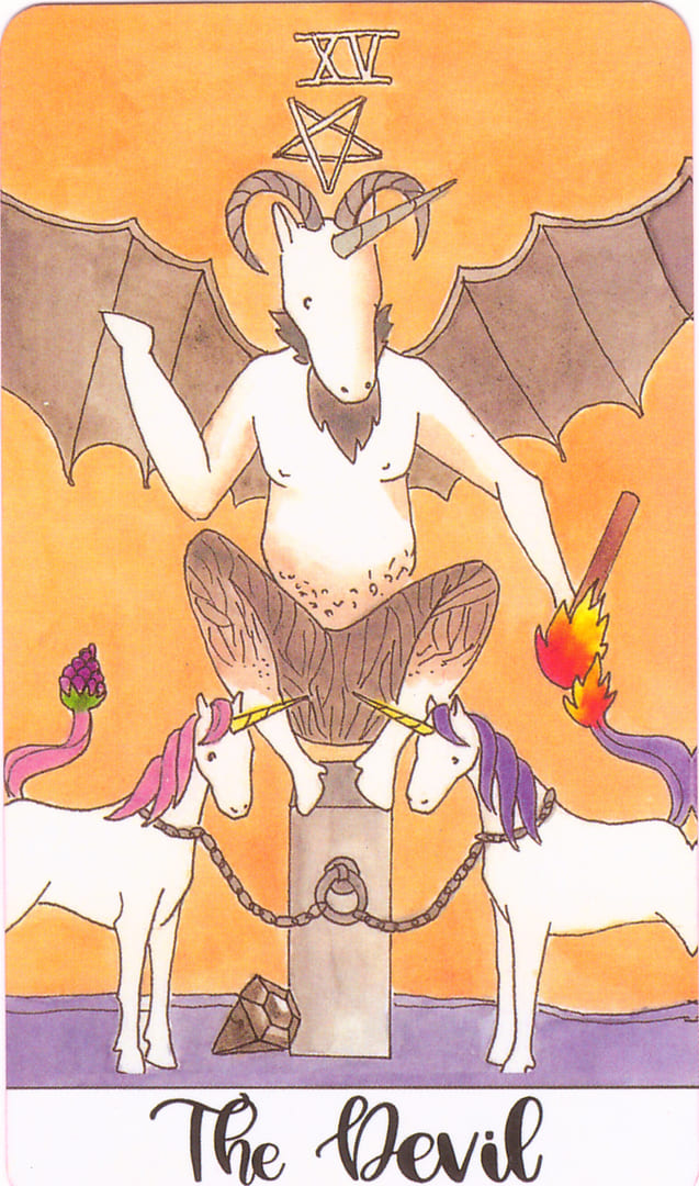 El Diablo — Crystal Unicorn Tarot