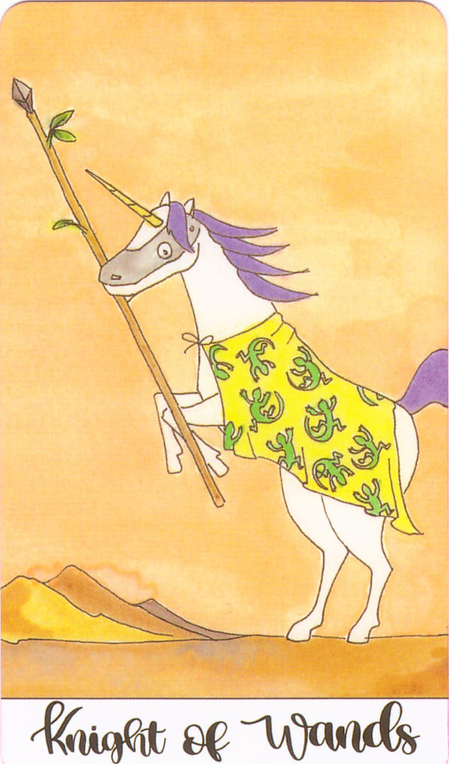 Knight of Wands — Crystal Unicorn Tarot