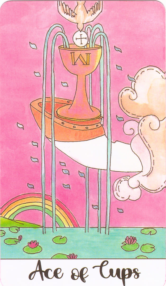 Ace of Cups — Crystal Unicorn Tarot