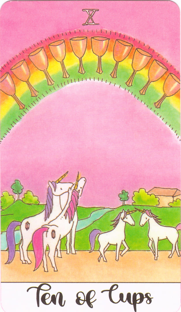 Diez de Copas — Crystal Unicorn Tarot