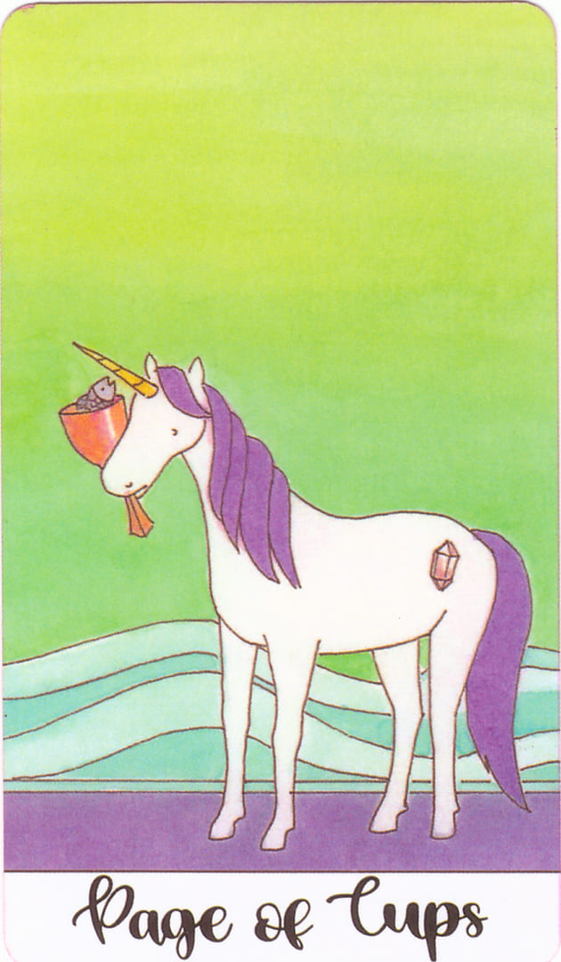 Page of Cups — Crystal Unicorn Tarot