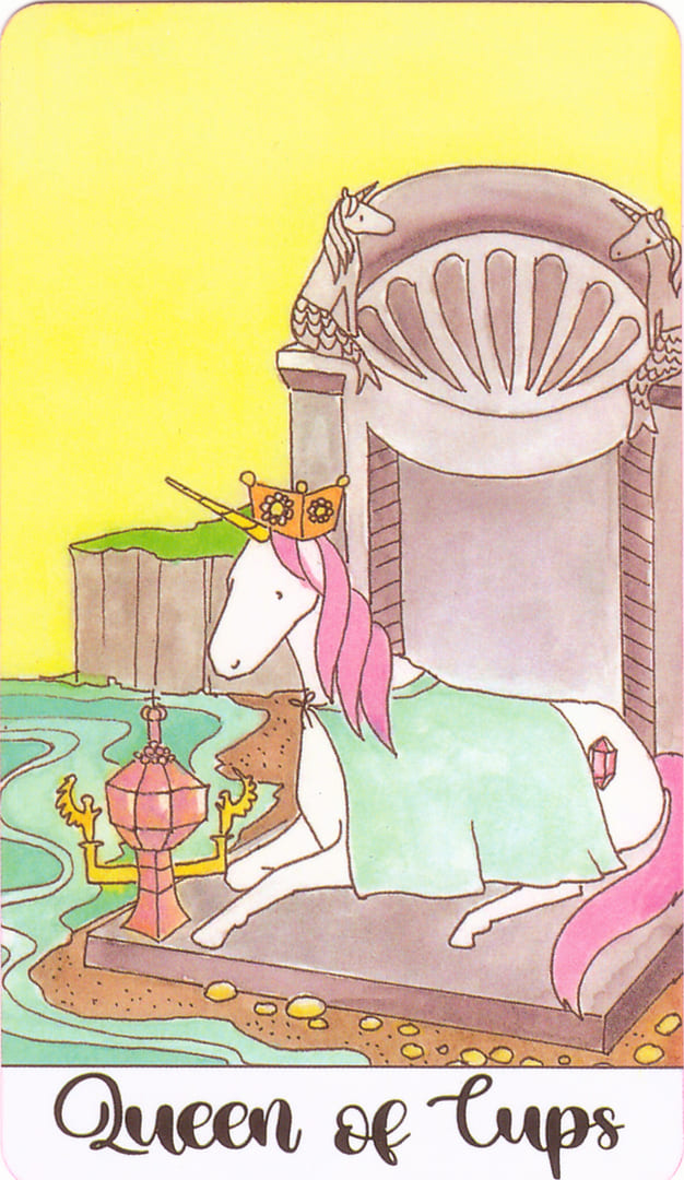 Queen of Cups — Crystal Unicorn Tarot
