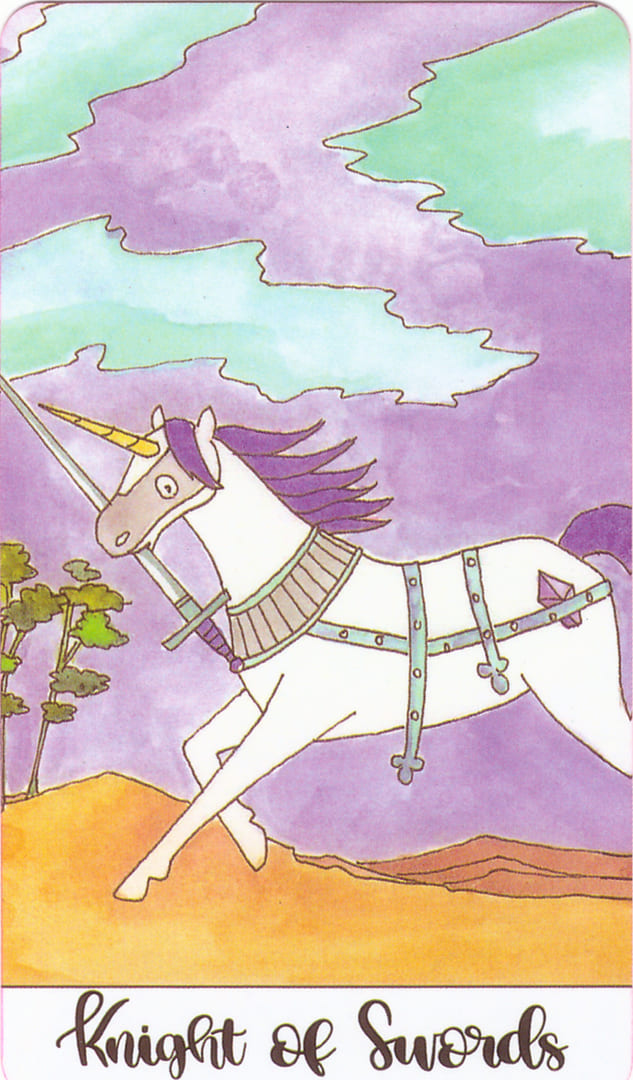 Knight of Swords — Crystal Unicorn Tarot