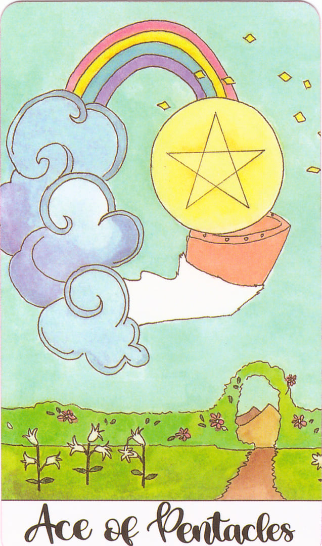 Ace of Pentacles — Crystal Unicorn Tarot