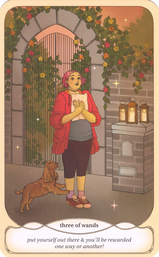Three of Wands — Cozy Witch Tarot