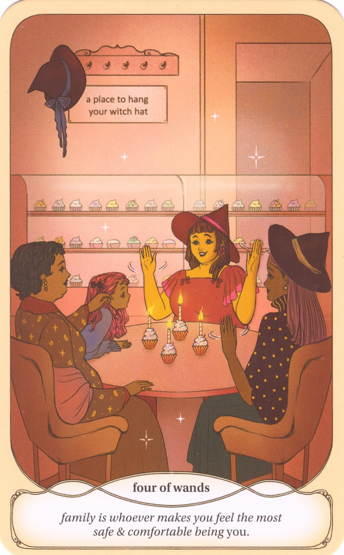 Four of Wands — Cozy Witch Tarot