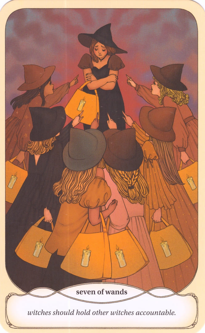 Seven of Wands — Cozy Witch Tarot
