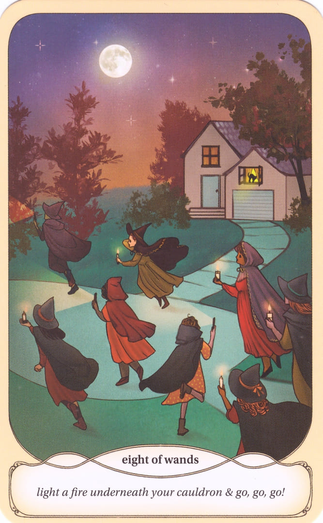 Eight of Wands — Cozy Witch Tarot