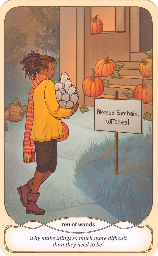 Ten of Wands — Cozy Witch Tarot