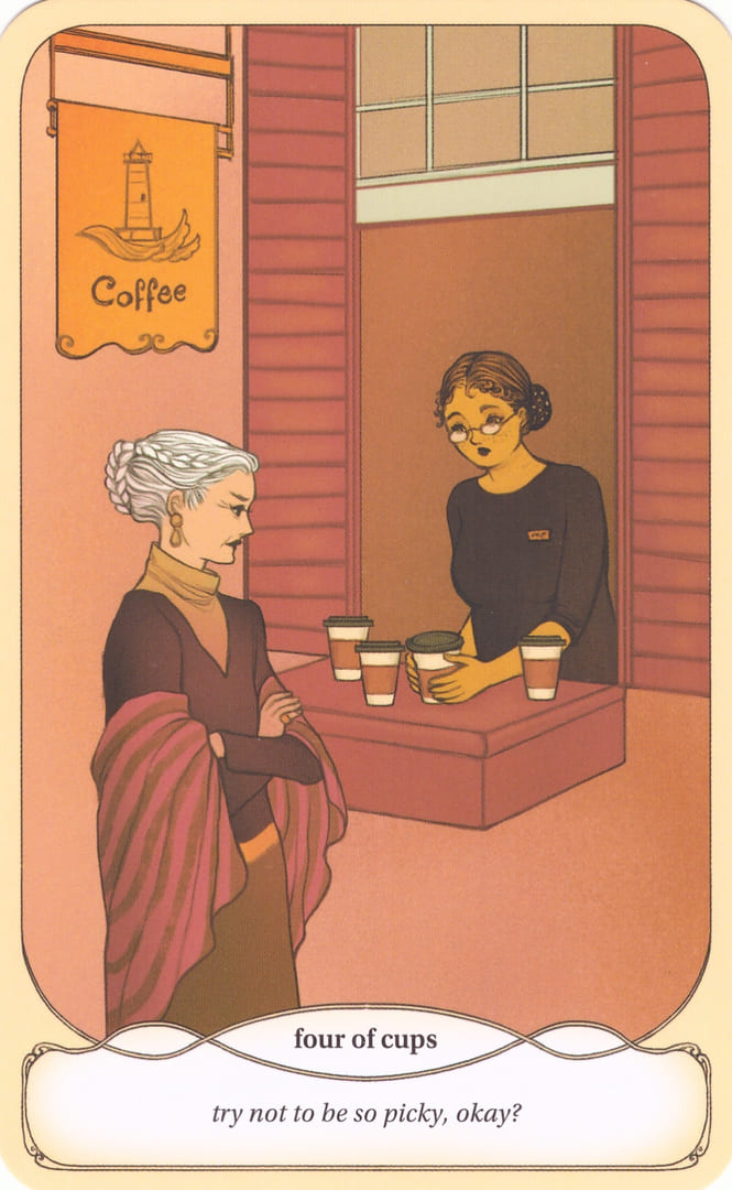 Four of Cups — Cozy Witch Tarot