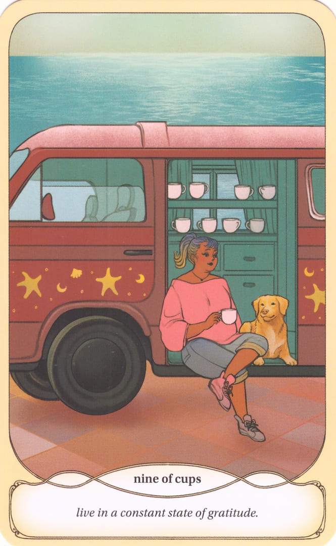 Nine of Cups — Cozy Witch Tarot