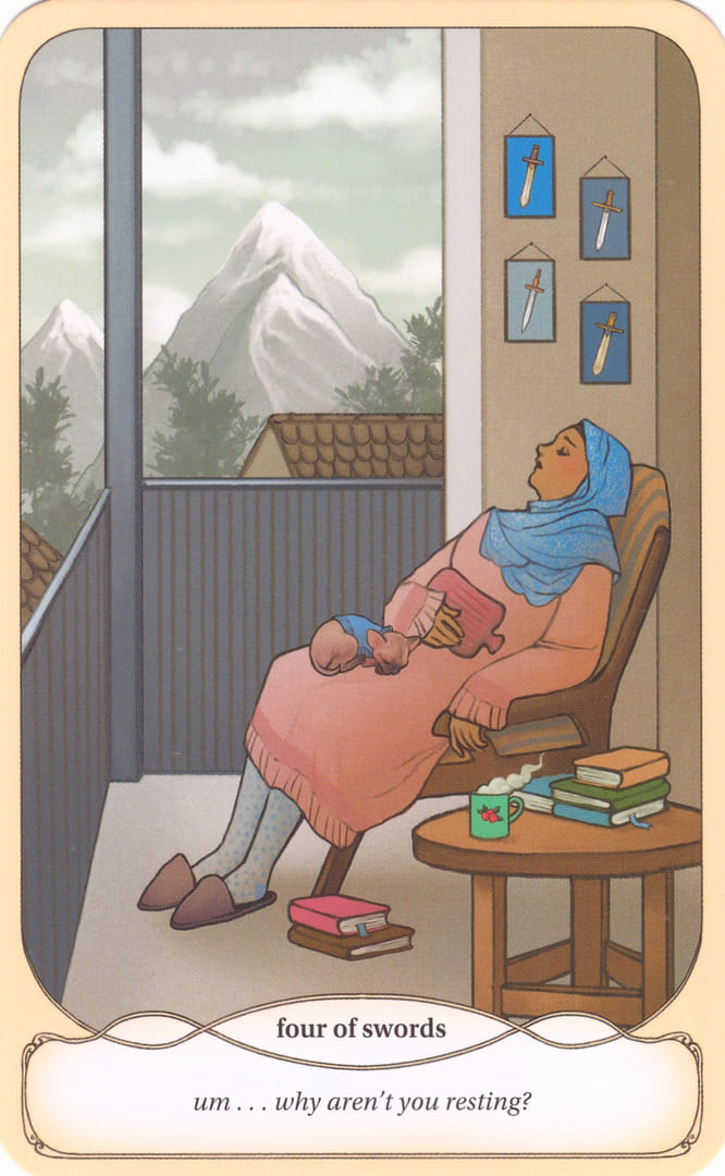 Four of Swords — Cozy Witch Tarot