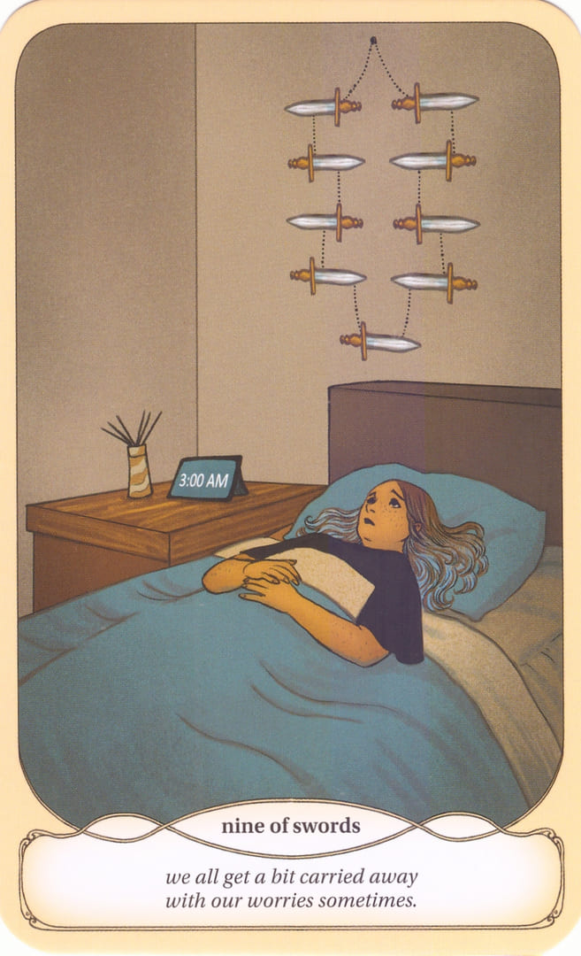Nine of Swords — Cozy Witch Tarot