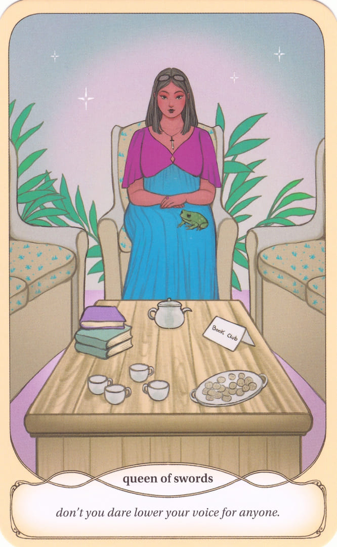 Queen of Swords — Cozy Witch Tarot