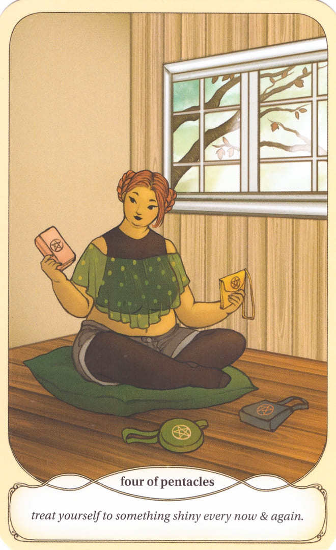 Four of Pentacles — Cozy Witch Tarot