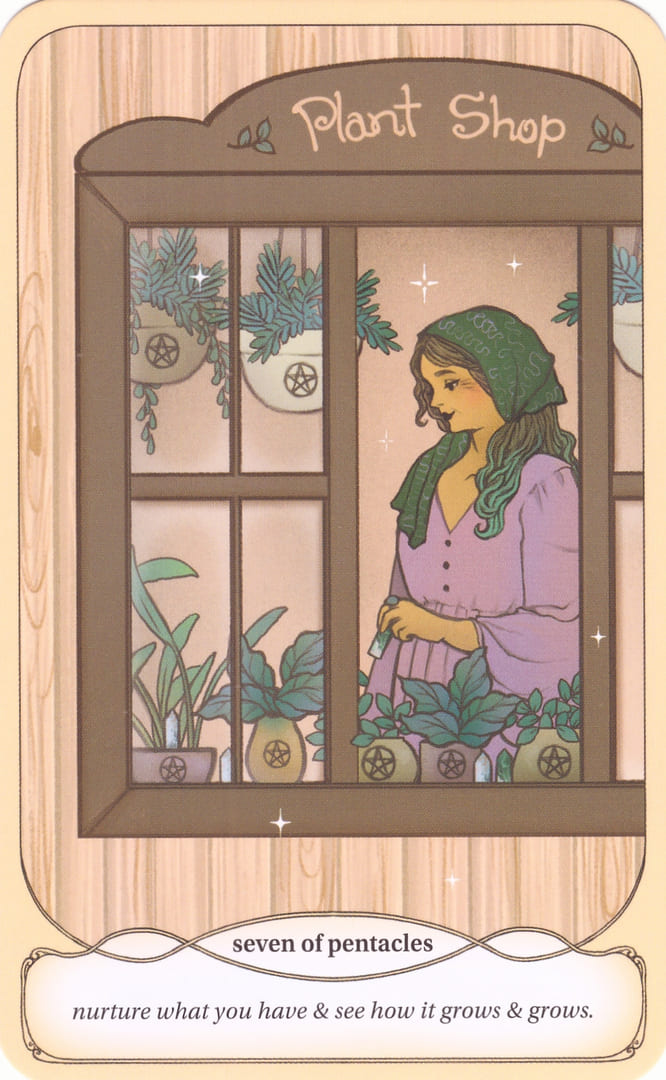 Seven of Pentacles — Cozy Witch Tarot