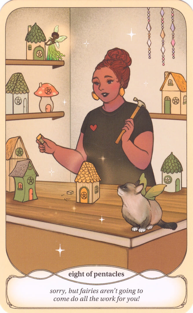 Eight of Pentacles — Cozy Witch Tarot