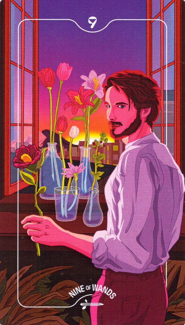 Nine of Wands — Deck of Luminaries Tarot