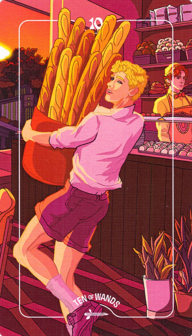 Ten of Wands — Deck of Luminaries Tarot
