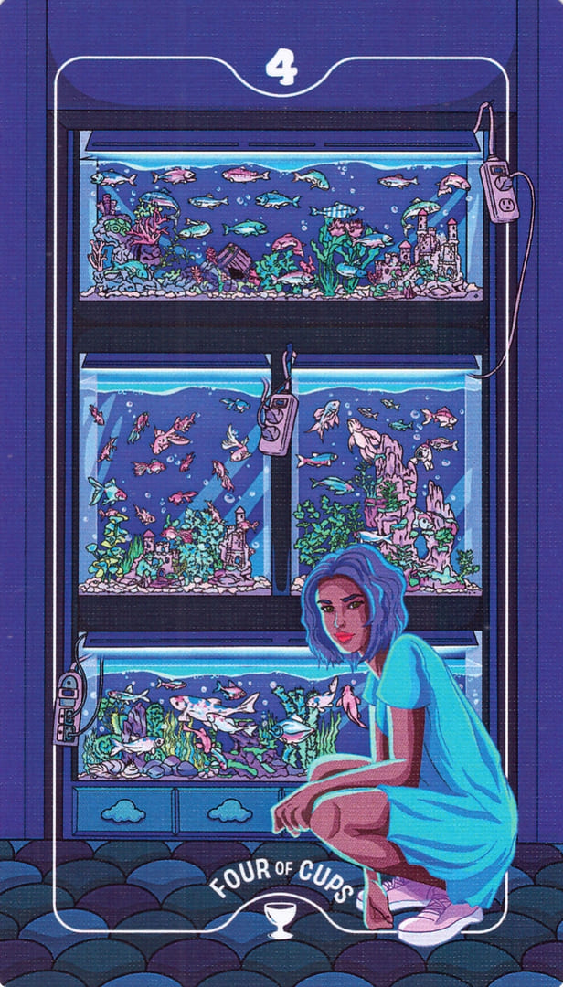 Four of Cups — Deck of Luminaries Tarot
