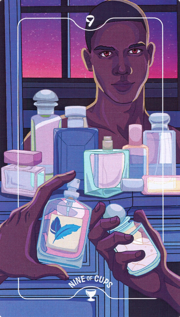 Nine of Cups — Deck of Luminaries Tarot