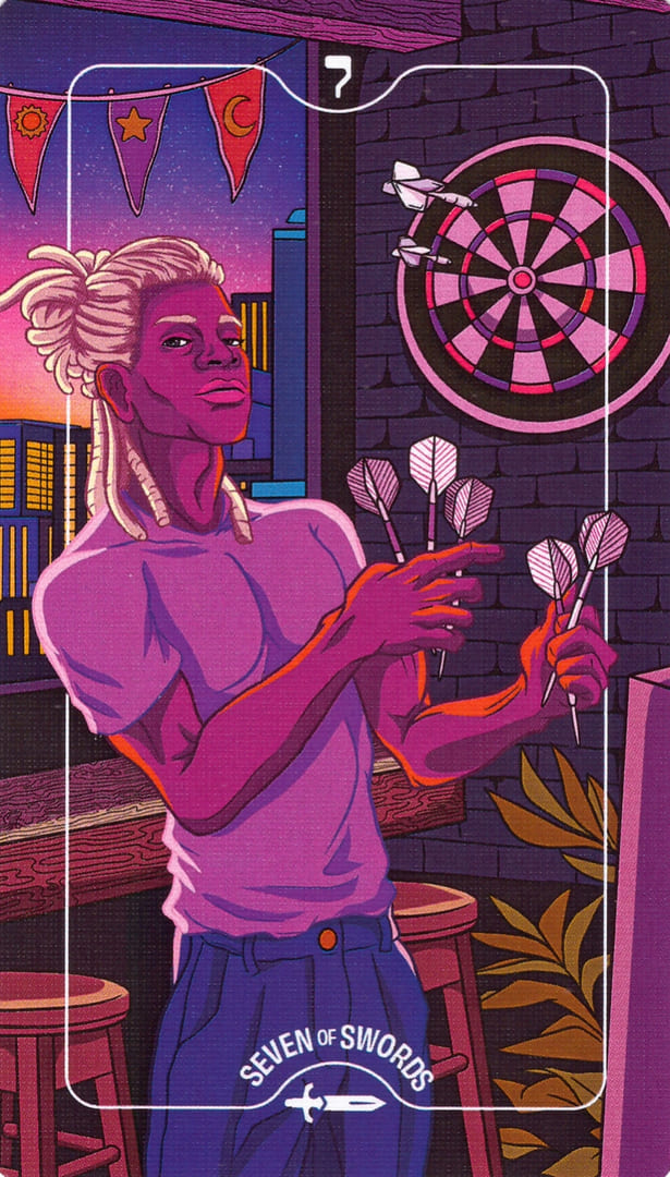 Seven of Swords — Deck of Luminaries Tarot