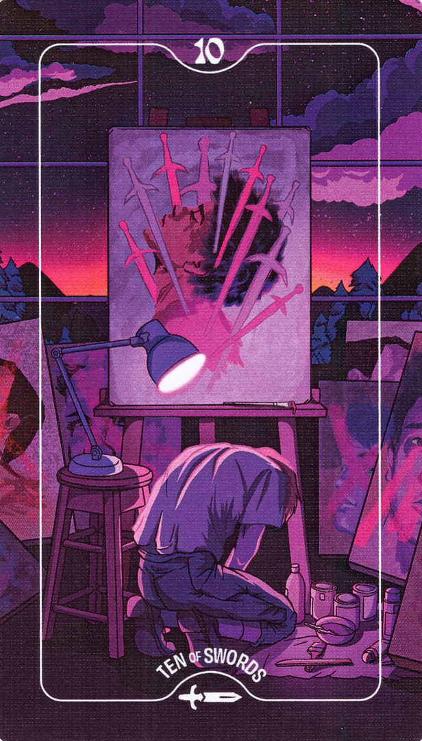 Ten of Swords — Deck of Luminaries Tarot