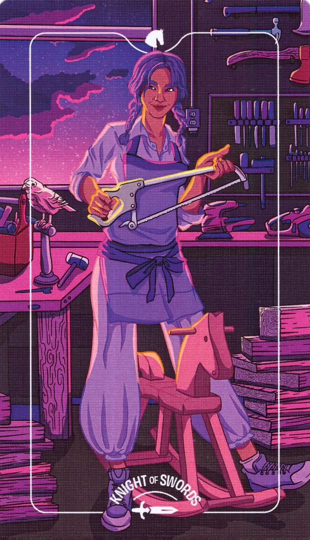 Knight of Swords — Deck of Luminaries Tarot