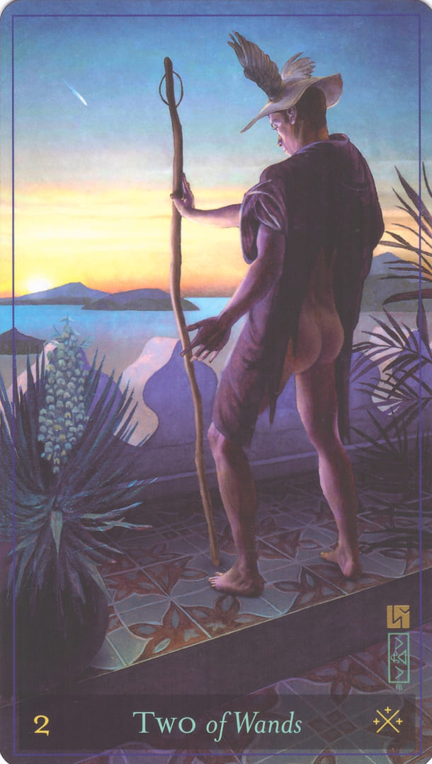 Two of Wands — Divine Masculine Tarot