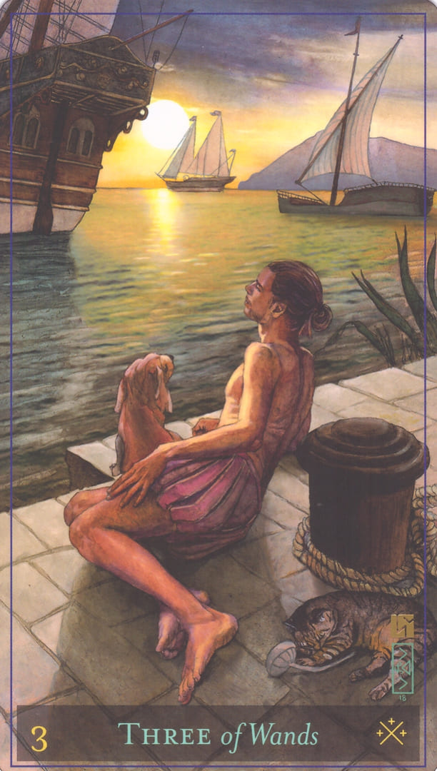 Three of Wands — Divine Masculine Tarot