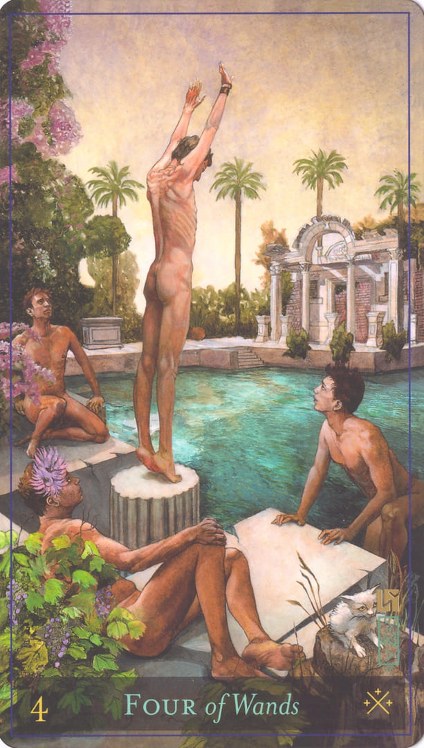 Four of Wands — Divine Masculine Tarot