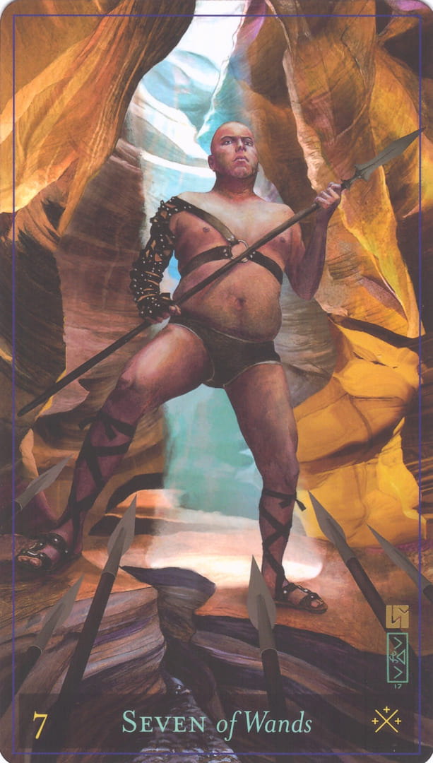 Seven of Wands — Divine Masculine Tarot