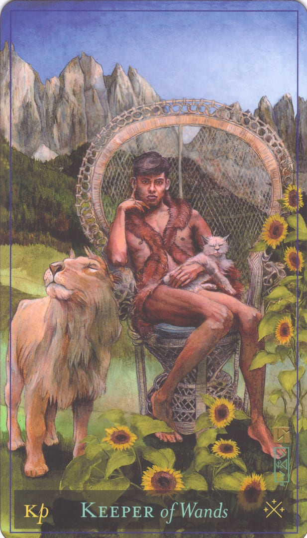 Queen of Wands — Divine Masculine Tarot