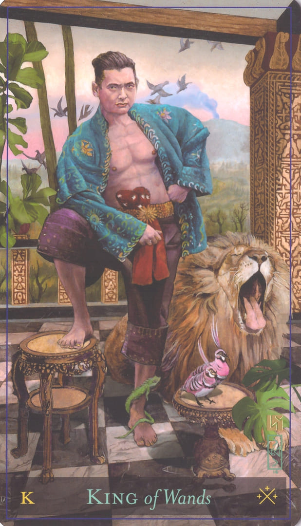 Rey de Bastos — Tarot del Masculino Divino