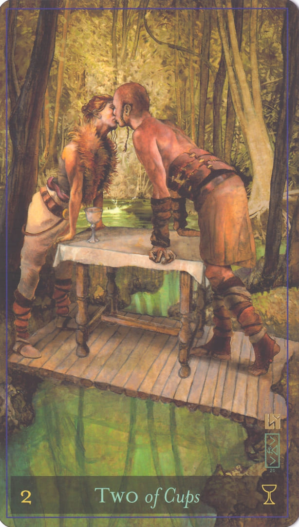Two of Cups — Divine Masculine Tarot