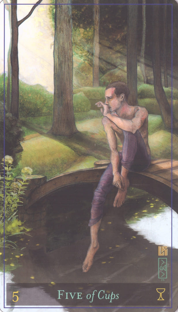 Five of Cups — Divine Masculine Tarot