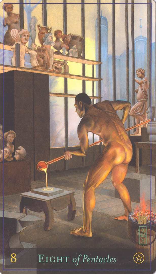 Eight of Pentacles — Divine Masculine Tarot