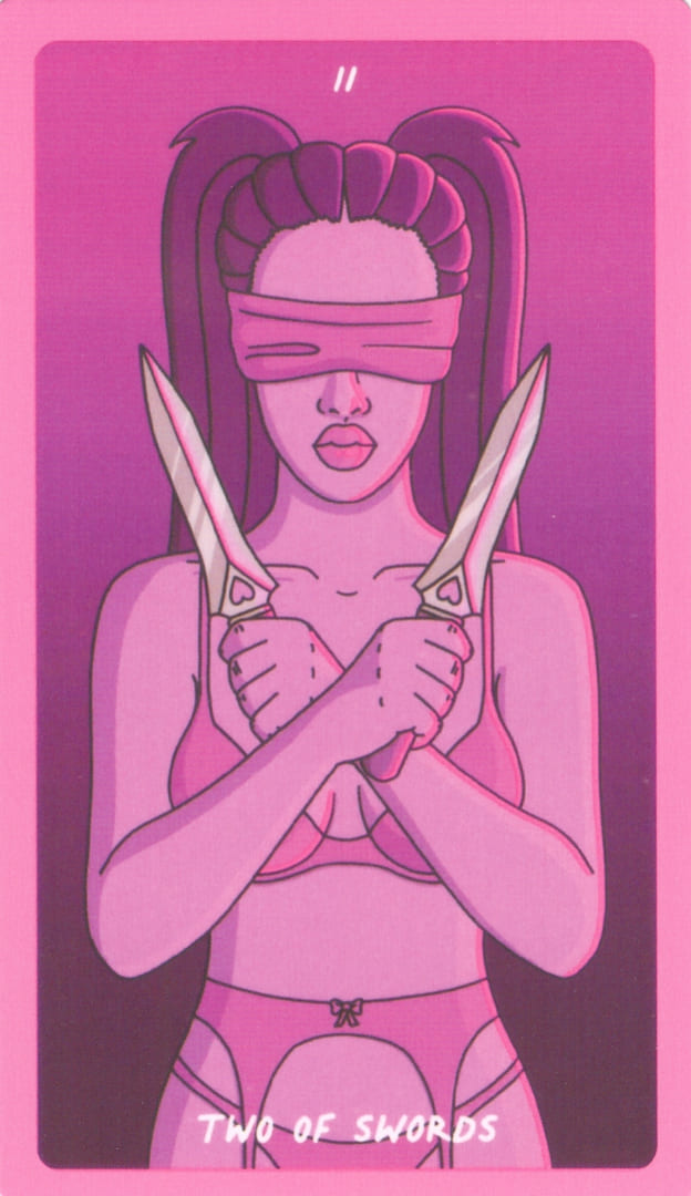 Dos de Espadas — Exotic Cancer Tarot