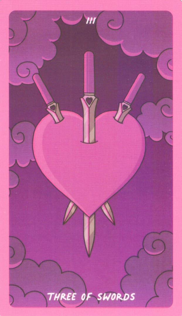 Three of Swords — Exotic Cancer Tarot