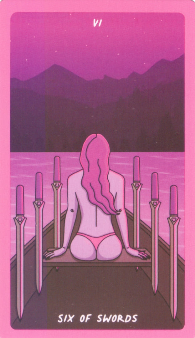 Six of Swords — Exotic Cancer Tarot