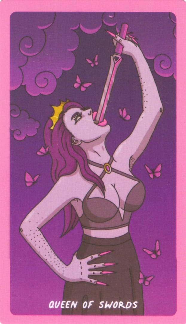 Reina de Espadas — Exotic Cancer Tarot
