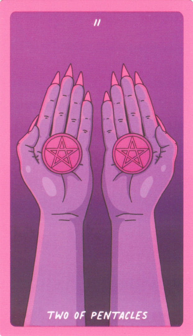 Two of Pentacles — Exotic Cancer Tarot