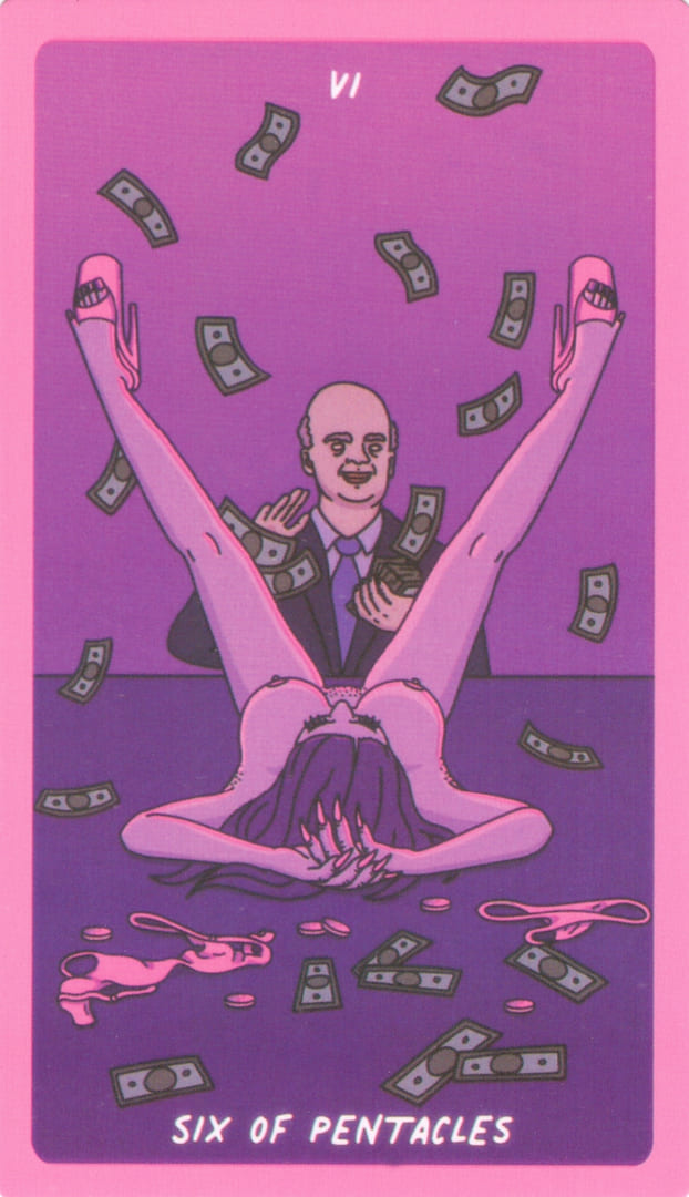 Seis de Oros — Exotic Cancer Tarot