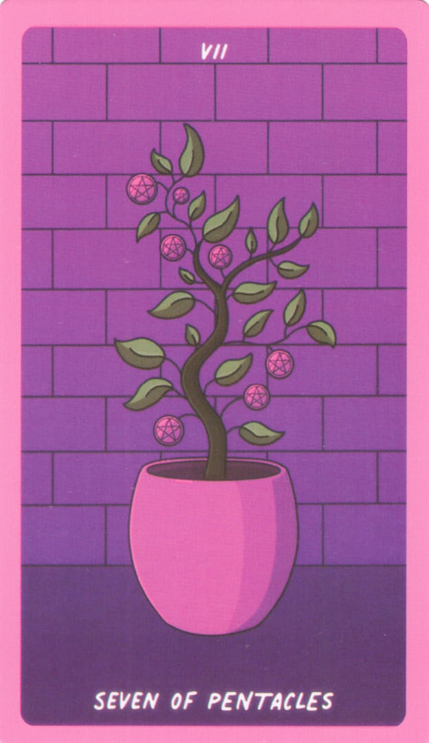 Seven of Pentacles — Exotic Cancer Tarot