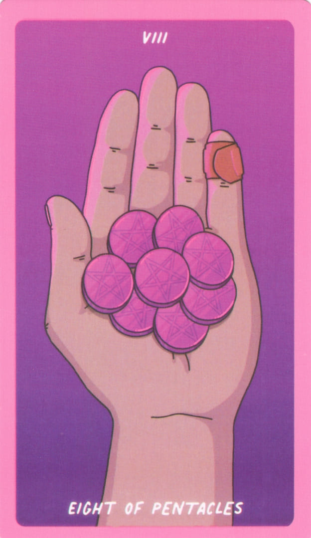Eight of Pentacles — Exotic Cancer Tarot