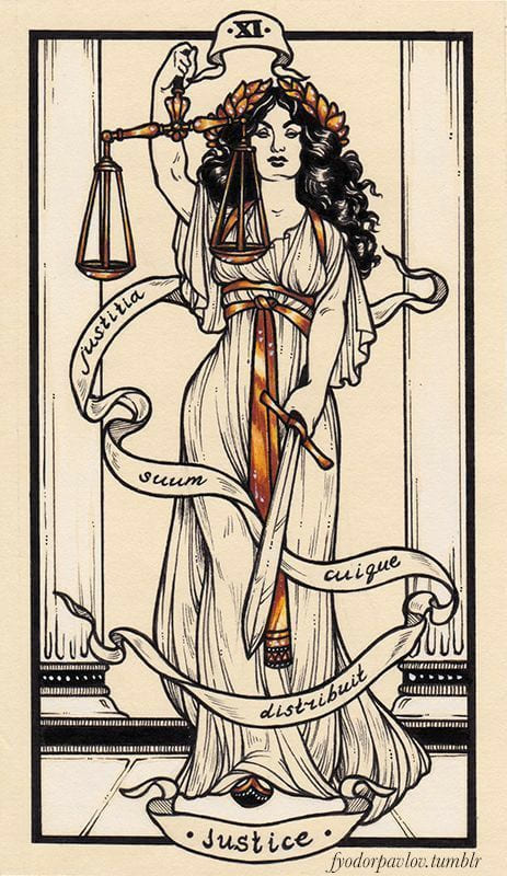 Justice — Fyodor Pavlov Tarot