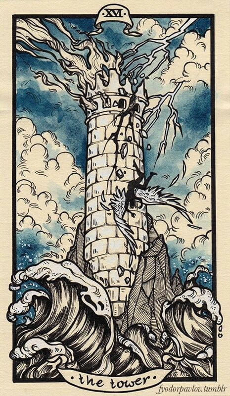 The Tower — Fyodor Pavlov Tarot