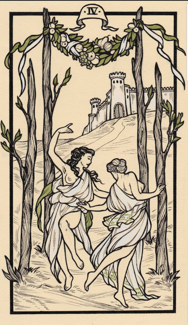 Four of Wands — Fyodor Pavlov Tarot