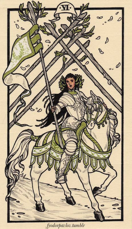 Six of Wands — Fyodor Pavlov Tarot