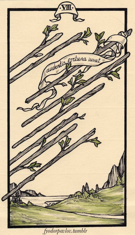 Eight of Wands — Fyodor Pavlov Tarot